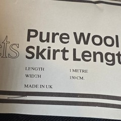Vintage Select Products Pure Wool Skirt Length Made in UK Plaid Blue Green
