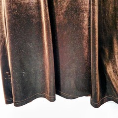 VTG 80’s Jacqueline Ferrar Velour Velvet Midi Dress Plus Sz 16 Long Cocoa Brown