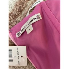 NWT Vintage Nanette Lepore Silk Butterfly Dress 2000s Strapless Pink Y2K Size 4