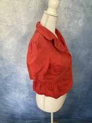 Vintage 1990s Women’s Cropped Puff Sleeve Pink Jacket Buffalo David Bitton Large