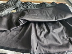 No Boundaries Black Faux Leather Tiered Mini Skirt Size L 12-14 NEW