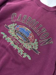 Vintage Women’s Medium Sweater Carrollton Ohio 1994 Hanes Activewear burgundy