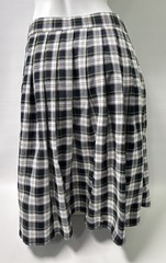 Vintage Lloyd New York Pleated Skirt Women’s Size 10 Green Blue Tartan Plaid