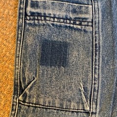 Vintage Maneovers Boys 12R Acid Wash Paneled Utility Jeans 25×23 80s 90s