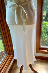 1930s Bridal Nightgown | Embroidered Bias Cut Boudoir Gown | Ivory 30DI