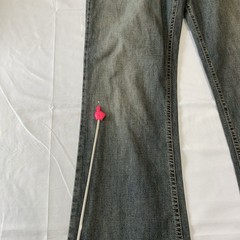 David Meister Womens Vintage Bell Bottom Jeans Size 14 34” Sequined Waist