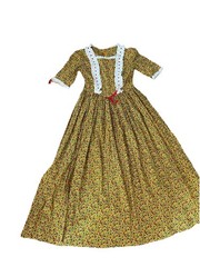 Vintage 70s Prairie Pioneer Teen Or Women’s XS Maxi Dress Cottagecore + Bonnet!
