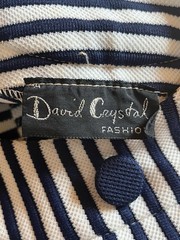 RARE FIND! VINTAGE DAVID CRYSTAL, EARLY LACOSTE DRESS 1960s NAVY BLUE WHITE