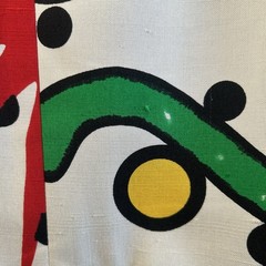 VTG 80s/90s GILLIAN Abstract SILK POP ART Atomic Mod Artsy Statement Dress M/L