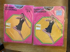 Support Stockings Size A 8.5-9 Color Solar Beige 80% nylon 20% Spdex Lot2 Vtg