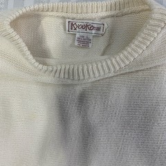 Vintage Kyouko Design Studio Pastel Floral Embroidered Cotton Knit Sweater