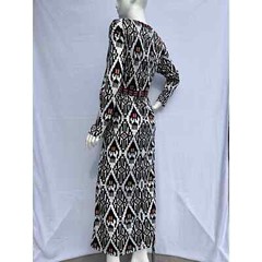 70’s Monochrome Geometric Print Maxi with Neon Blocks