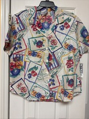 Vtg NWT Cricket Lane Hawaiian Shirt Tropical Made USA 90 Summer Resortcore SZ 16