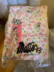 VTG NOS Mattise Flannel Long Nightgown Floral Sleepwear CottageCore Size XL/1X