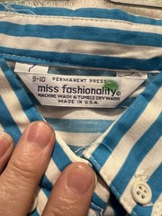 Vintage Miss Fashionality Button Up Shirt Sz 9/10