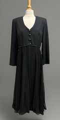 1990s Vintage Special Occasion 2-Piece Women’s Dress / Long Jacket Size 16