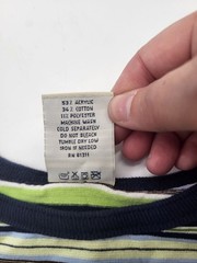 OP Ocean Pacific LG Vintage y2k 90s Striped Crop Top Baby T Summer Beach Grunge