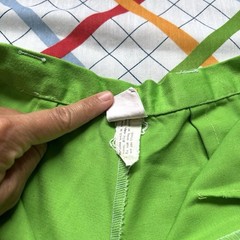 Vintage 1970s Ginger Tree Lime Green Wide Leg High Waisted Pants Womens Size XXS
