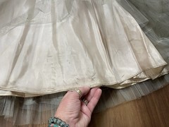 Vintage M/L Volump Cupcake Tiered Blue 1950s Prom Dress