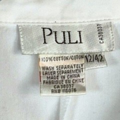 Vintage Puli white button down shirt floral embroidery women’s 12