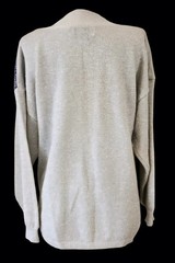 1980s SHENANIGANS Metallic Silver Black And Purple Color Block Sweater Sz Small