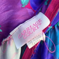 Vintage Carriage Court Floral Muumuu Dress House Coat Robe Kaftan OS