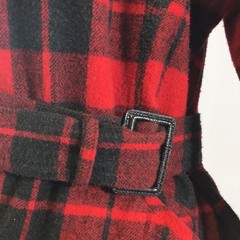 The Limited Vintage 90s Red Black Plaid Flannel Jacket Womens SP Wool Blend