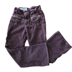 Vtg Alexander’s Bell Bottom 100% Cotton Pants Front Pockets Zippers Maroon Sz00