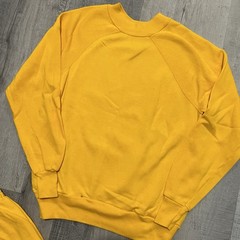 VTG 70s/80s Yellow Blank Sweat Suit Athletic Cotton Drawstring Sweatpants NWT