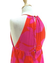 VNTG 70’s FUMI’S At WAIKIKI Floral Pattern Pink & Orange Maxi Dress Women’s XS/S