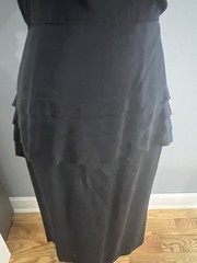 Women’s Vintage Dress Size 5/6 Renditions New York Black Rayon Made in USA 80’s
