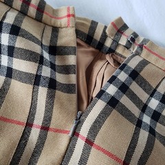 Vintage Burberrys Nova Check Wool Skirt Waist 28″x 29″ Long Sz”K14 Long” England