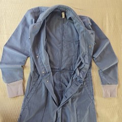 VTG 80s Boilersuit Coveralls Women XS Mechanic Blue Jumpsuit Workwear Distressed
