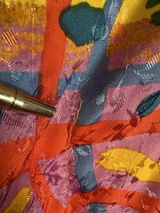 1990s Details Tropical Brocade Loungewear Dress Caftan Mumu Maxi Resort 80s VTG