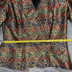 Vintage 80s Patra Jewel Tone Sparkly Peplum Top Long Sleeves Holiday Evening