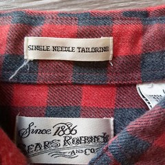 Vintage Flannel Women’s Large Sears Roebuck Red Gray Buffalo Check