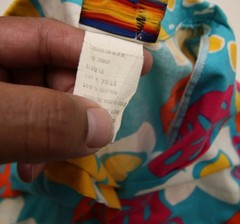 Vintage Hobie Cotton Hawaiian Floral Shirt Womens Jrs L 43″ Chest USA Made READ