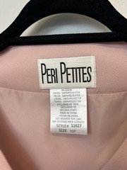 NWT Vintage 90s Peri Petites Pink Wiggle Dress 10P Secretary Cottagecore Button