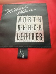 Vintage Michael Hoban North Beach Leather Bomber Jacket Red 7/8