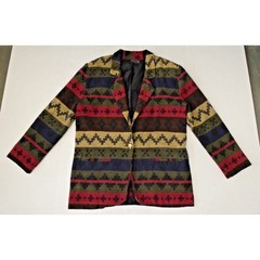 Vintage Tracy Evans Jacket Size S 80s Wool Blend Southwestern Aztec Made USA
