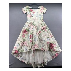 VTG Loralie Dress Womens Sz 10 Cottagecore Floral Print Southern Belle Tulle