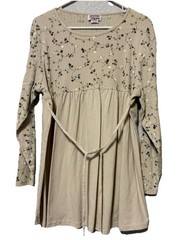 New Addition Maternity Knit Tunic Top Women M Pullover Belted Vintage USA