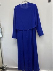 Vintage Y2K Ursula of Switzerland Women’s Royal Blue Formal Dress Set Sz 10