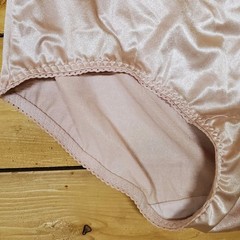 Vtg Panties Shiny Silky Smooth Nylon Gusset Size 9 2XL Sissy Sexy Granny Panty