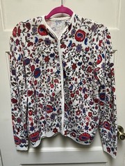 Vintage 1950’s Floral Womens Large Cardigan Sweater Orlan Acrylic GrandmaCore