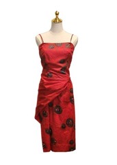 Rare 50s Pauline Lake Royal Hawaiian Hotel Polished Cotton Wrap Sarong Dress XS