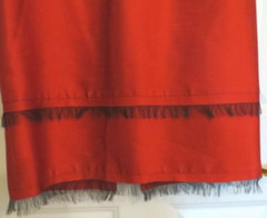 LILY SAMII Couture Red Silk Dress Sz 4 6 Small