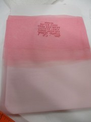 1PR VINTAGE UNBRANDED RT SHEER MICRO MESH NYLON STOCKINGS SIZE 11 LONG 36″ PINK