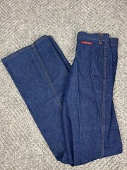 Vintage 70’s Levis Big E Jeans Womens 27×33 Juniors Dark Wash RARE NOS