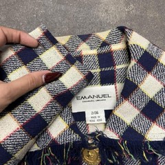 1990s Emanuel Ungaro suit jacket w slouchy sleeves made in Hong Kong size small